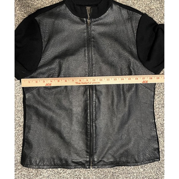 John Paul Richard Jacket Womens Medium Black Leather Full Zip Lined Stand Collar - Picture 10 of 11